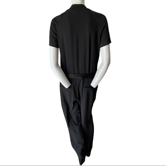 DKNY Black Jumpsuit with Satin Accents Size 10 - Picture 3 of 3